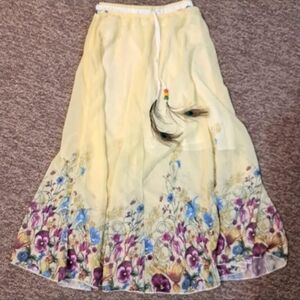 Floral Yellow Skirt